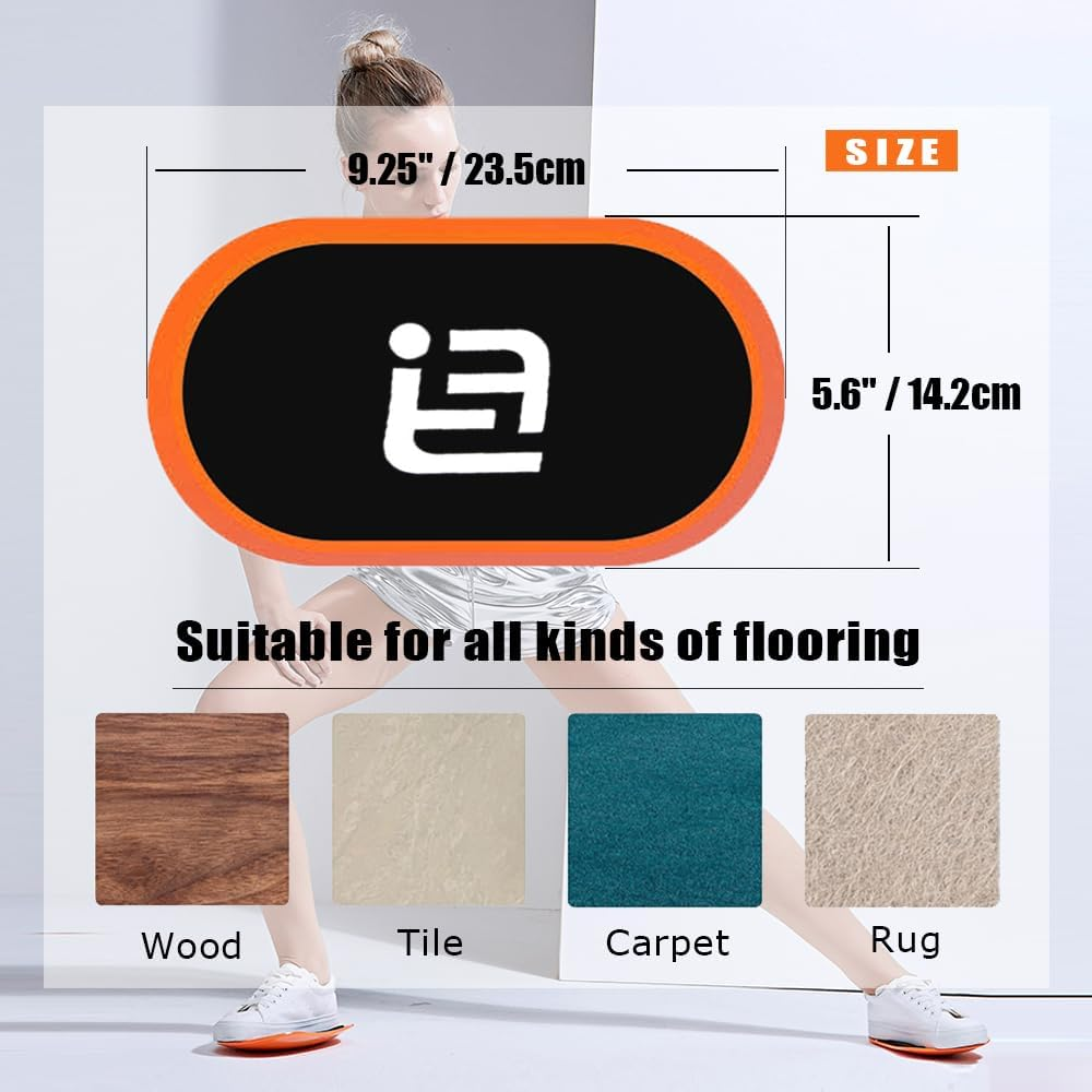 Gliding Discs Sliders Smooth Use on Carpet Floor and Gym or Home Gymnastics Training Abs Trainer image number 3