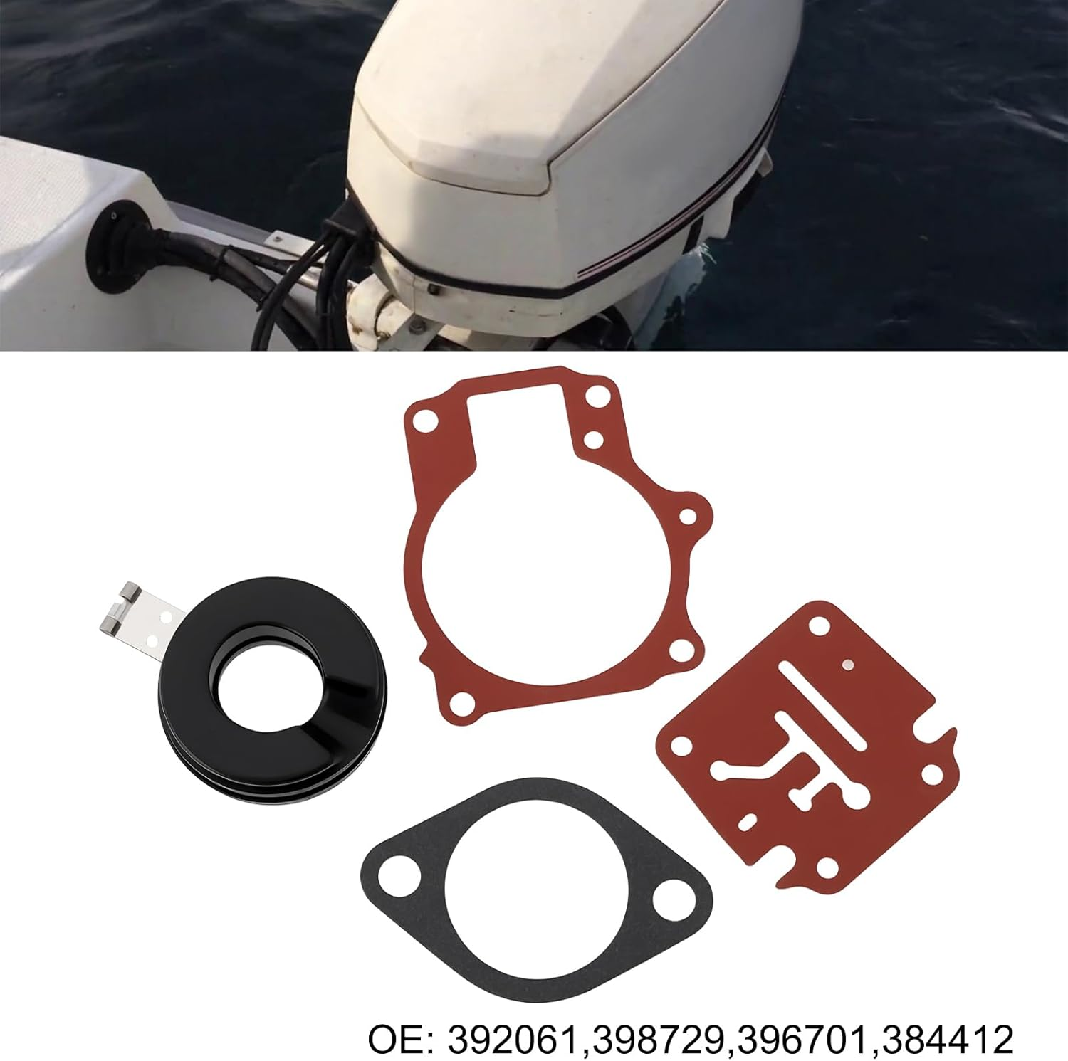 VGOL Outboard Carburetor Repair Kit 392061 398729 396701 Compatible with Johnson Evinrude 35HP 45HP 50HP 60HP 70HP 75HP image number 2