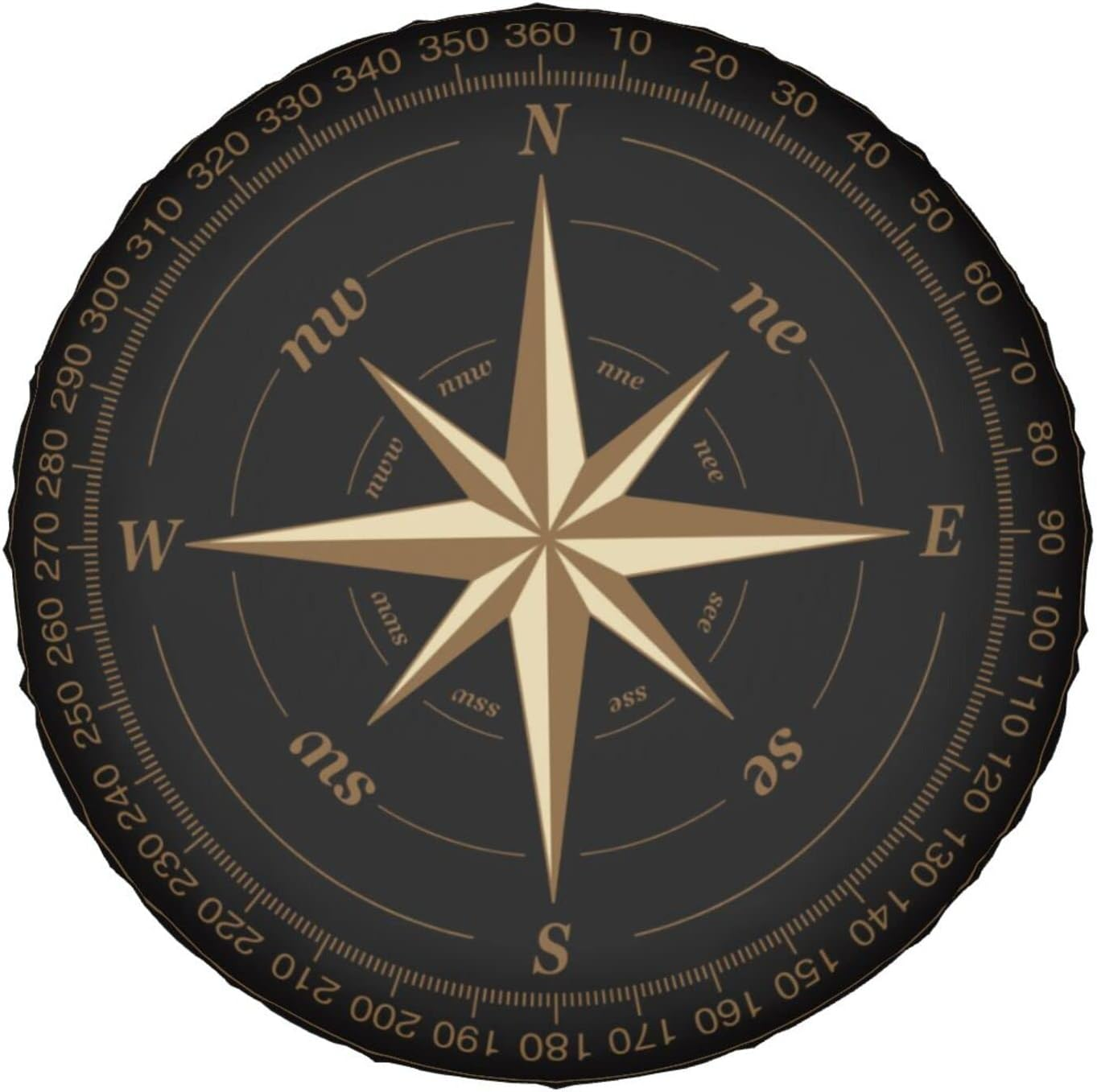 Eugzak Rv Spare Tire Covers for Trailers Wheel Protectors Tyre Covers Weatherproof and Dustproof Covers Universal Fit Trailer SUV Truck Travel Camper 17'' - Compass image number 5