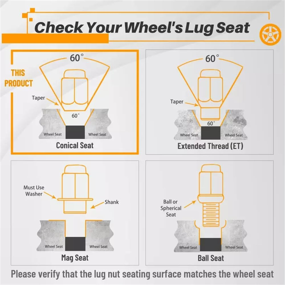 20X 1/2" Chrome Wheel Nuts 35Mm for Ford Falcon FG BF BA AU EL EF EA EB XC AUS