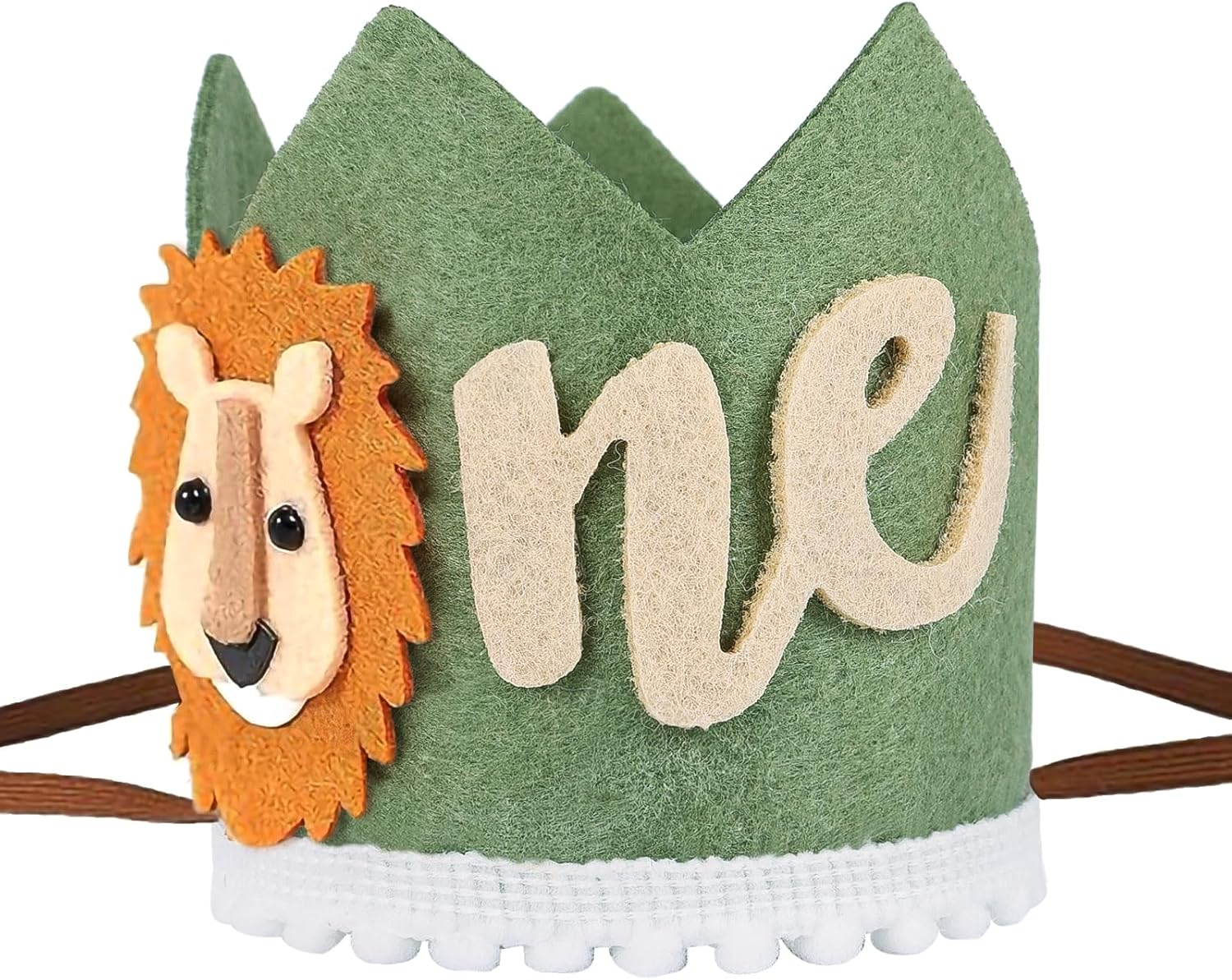 Kufaerbeam First Birthday Crown Hat and Birthday Flag for Baby Girls, 1St Birthday Crown Hat Decorations with Cute Floral, Headband Gift Photo Prop 1St Birthday Party Supplies for Baby