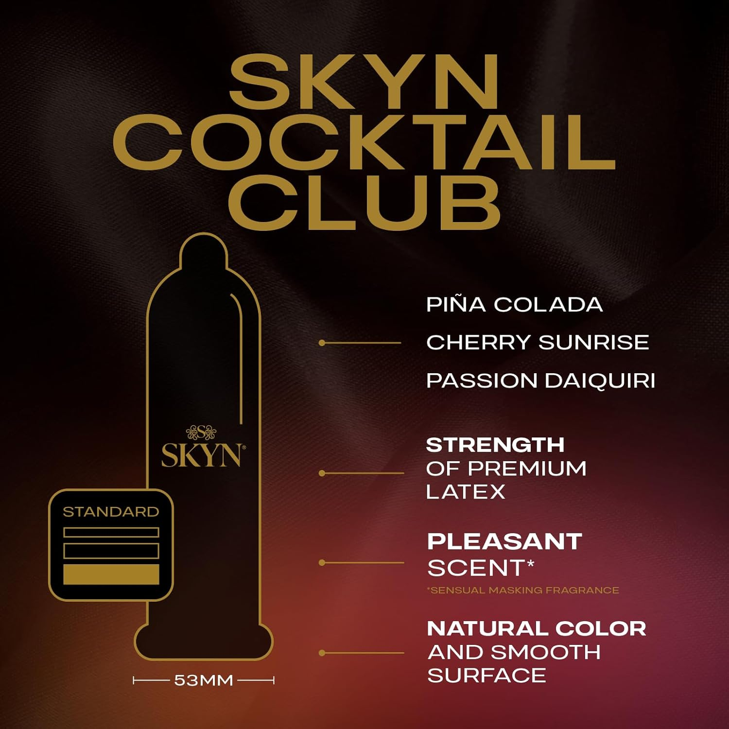 Skyn Lifestyles Cocktail Club Premium Flavored Condoms, 10 Count image number 1