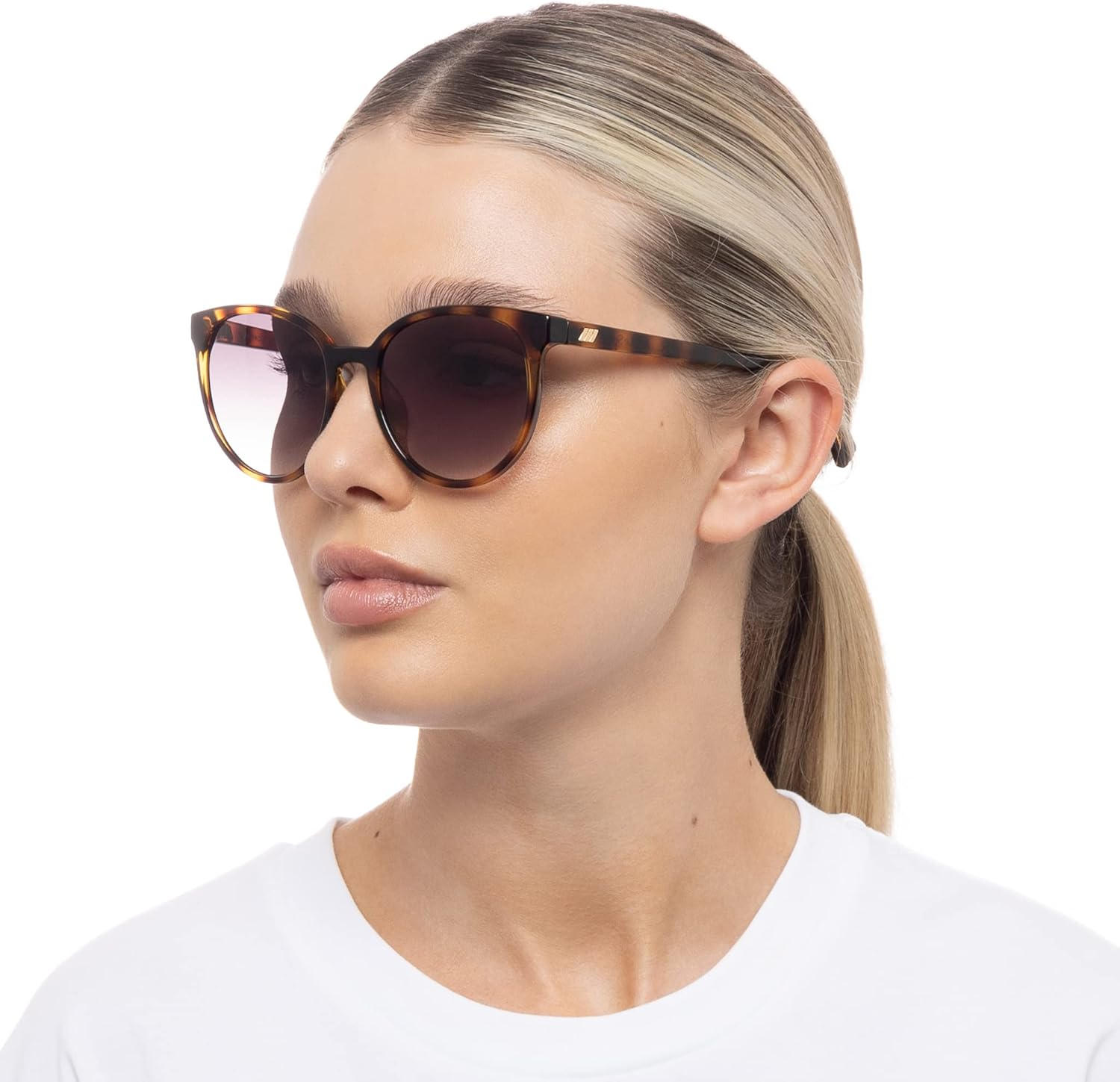 Le Specs Women'S Armada Sunglasses Stainless Steel Glass Brown image number 5
