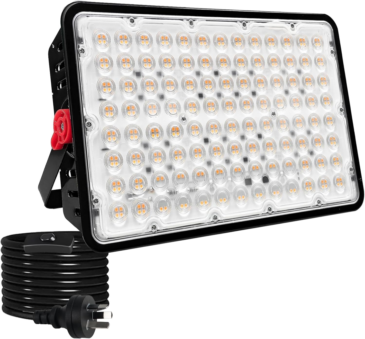 400W LED Flood Light 3000K Warm White, outside Flood Light with Switch, Plug in Floodlight, 40000LM Super Bright Outdoor Security Lights, IP66 Waterproof Floodlights for Yard, Garage, Garden, Lawn image number 1