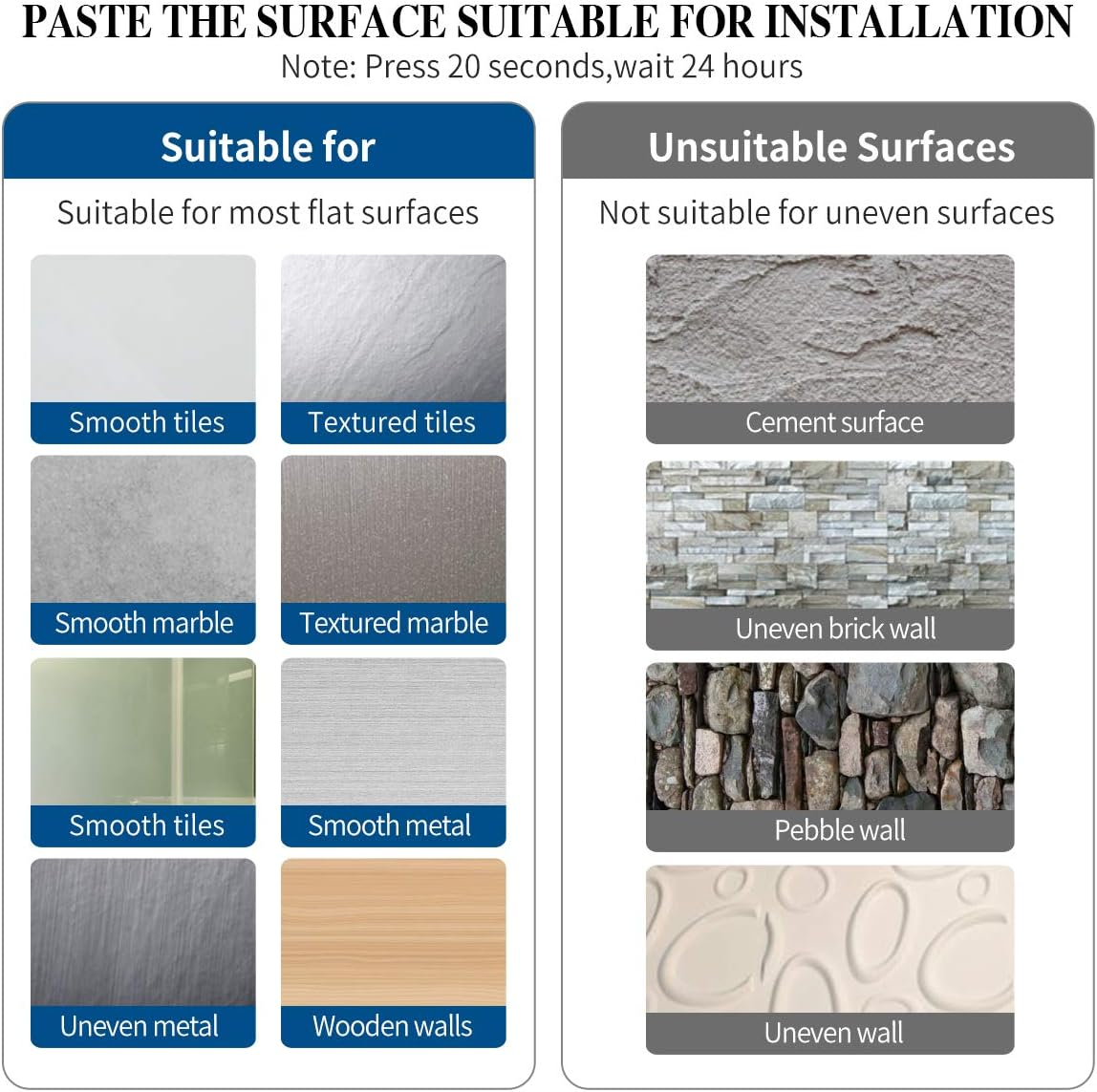 Theaoo White Paper Towel Holder - under Cabinet Paper Towel Holder for Kitchen, Adhesive Paper Towel Roll Rack for Bathroom Towel, Wall Mounted Matte Black Paper Towel Rack, SUS304 Stainless Steel - Black,Rose Gold image number 4