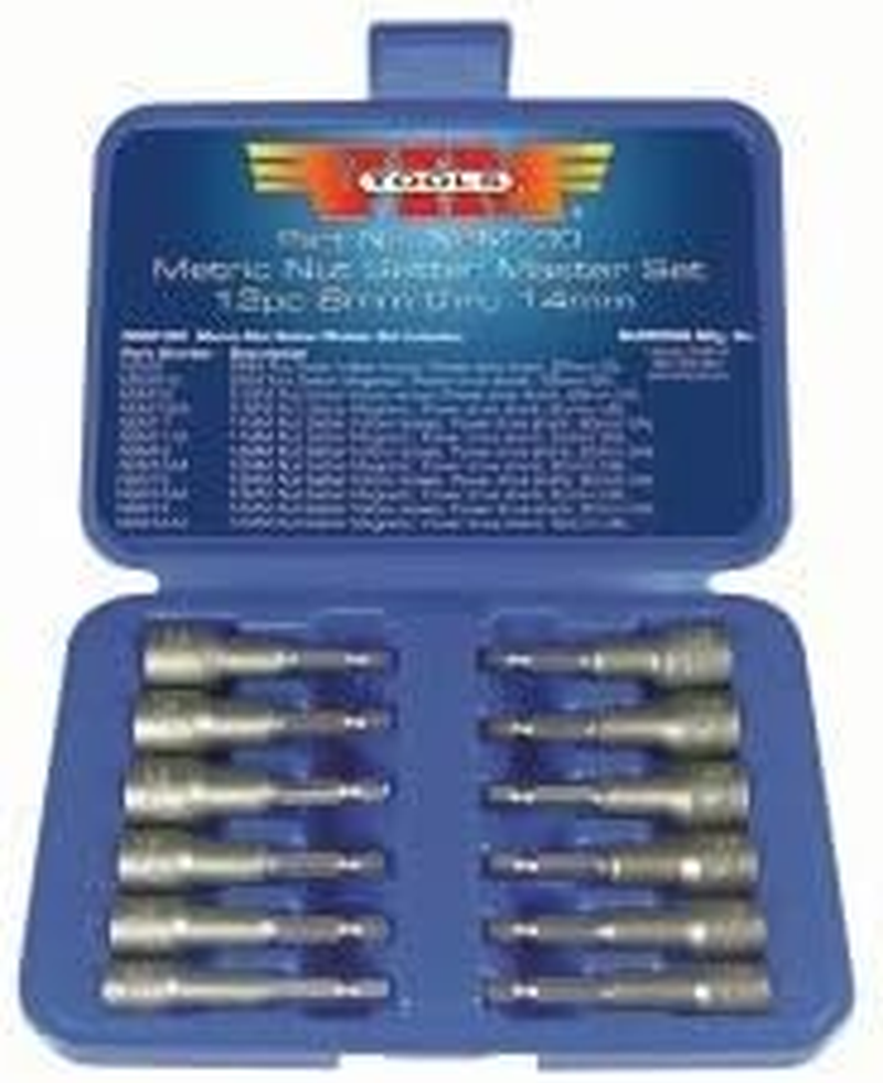 VIM Tools NSM100 12-Piece Metric Power Drive Nut Setter with Magnetic and HOL. image number 1