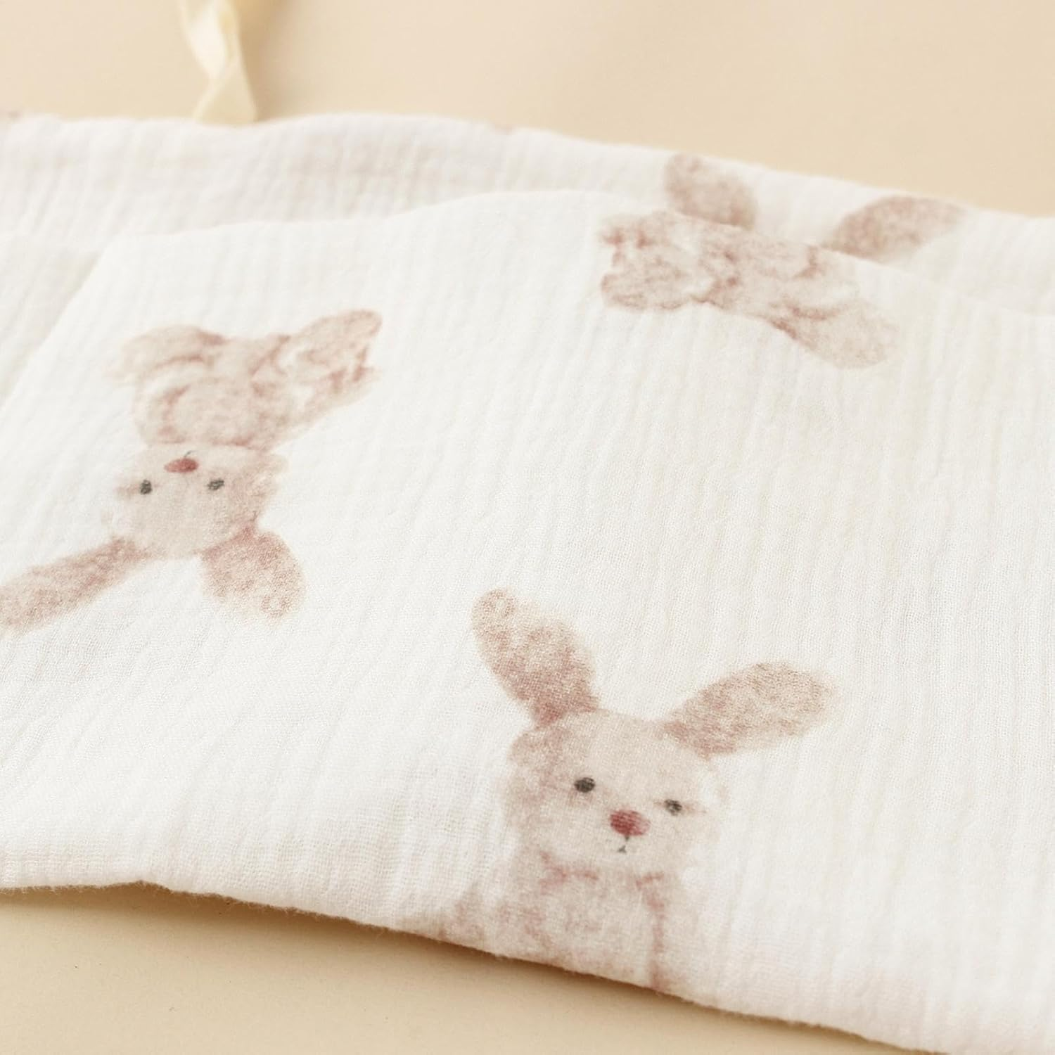 Cartoon Quilted Diaper Organizer, Crib Pocket Organizer with Storage Pouches, Hangable Organizer for Baby Bottles, Pacifiers, and Feeding, Perfect Nursery Storage Solution image number 1