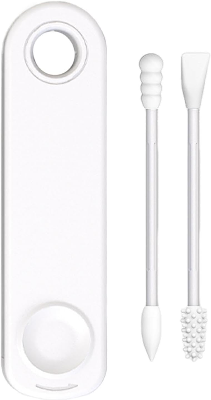 Reusable Ear Swabs - Eco-Friendly Swab, Sustainable Ear Cleaning Buds, Washable Portable Silicone Swab, Sustainable Ear Cleaning Swabs with Travel Case Holder for Makeup Ear Cleaning Beauty image number 2