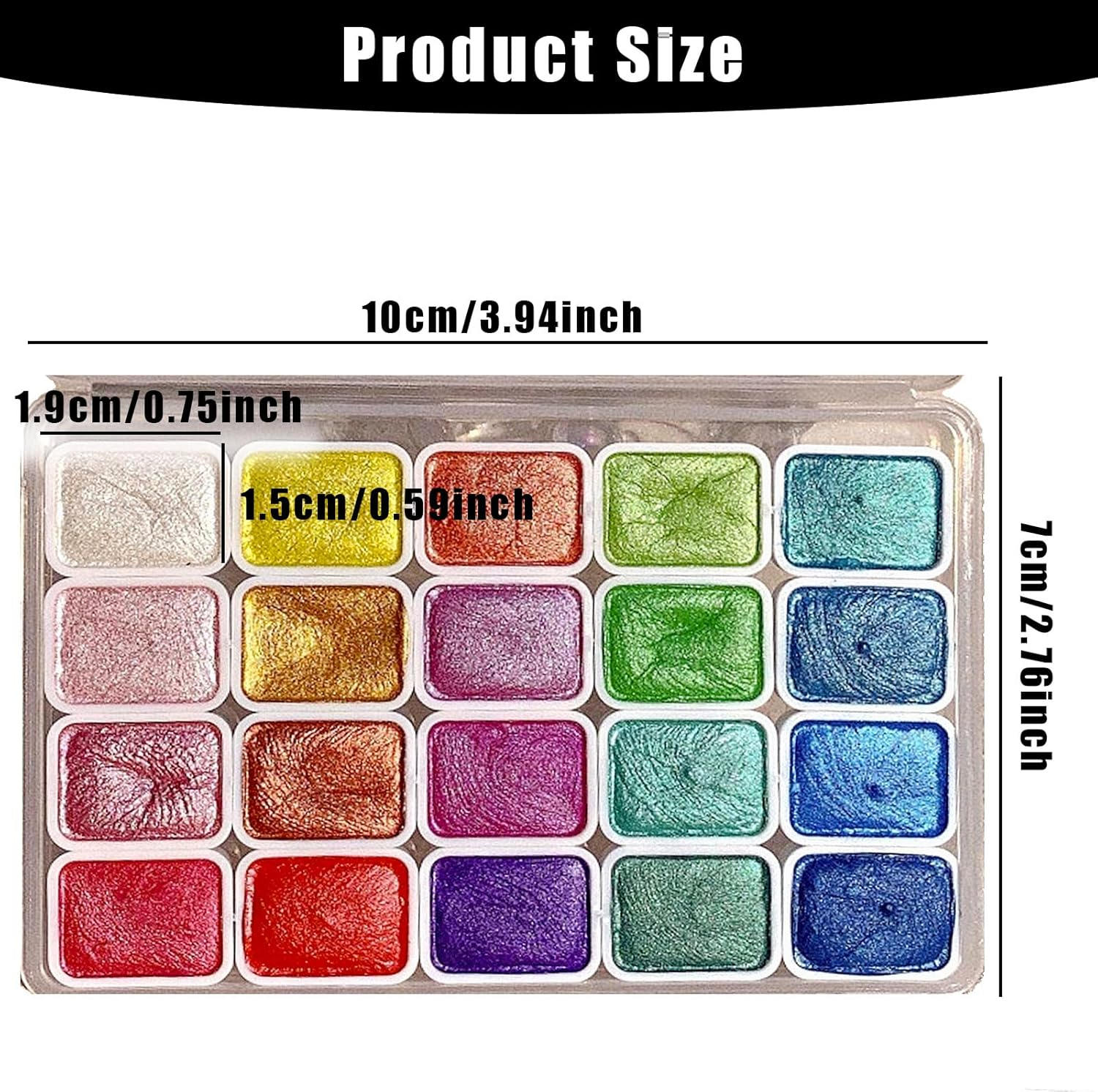 Forestry Change Watercolor Set 20 Color Pearlescent Watercolor Paint Set Metallic and Glitter Paints for Forestry Art and Creation Suitable for Beginners Adults Painting Enthusiasts