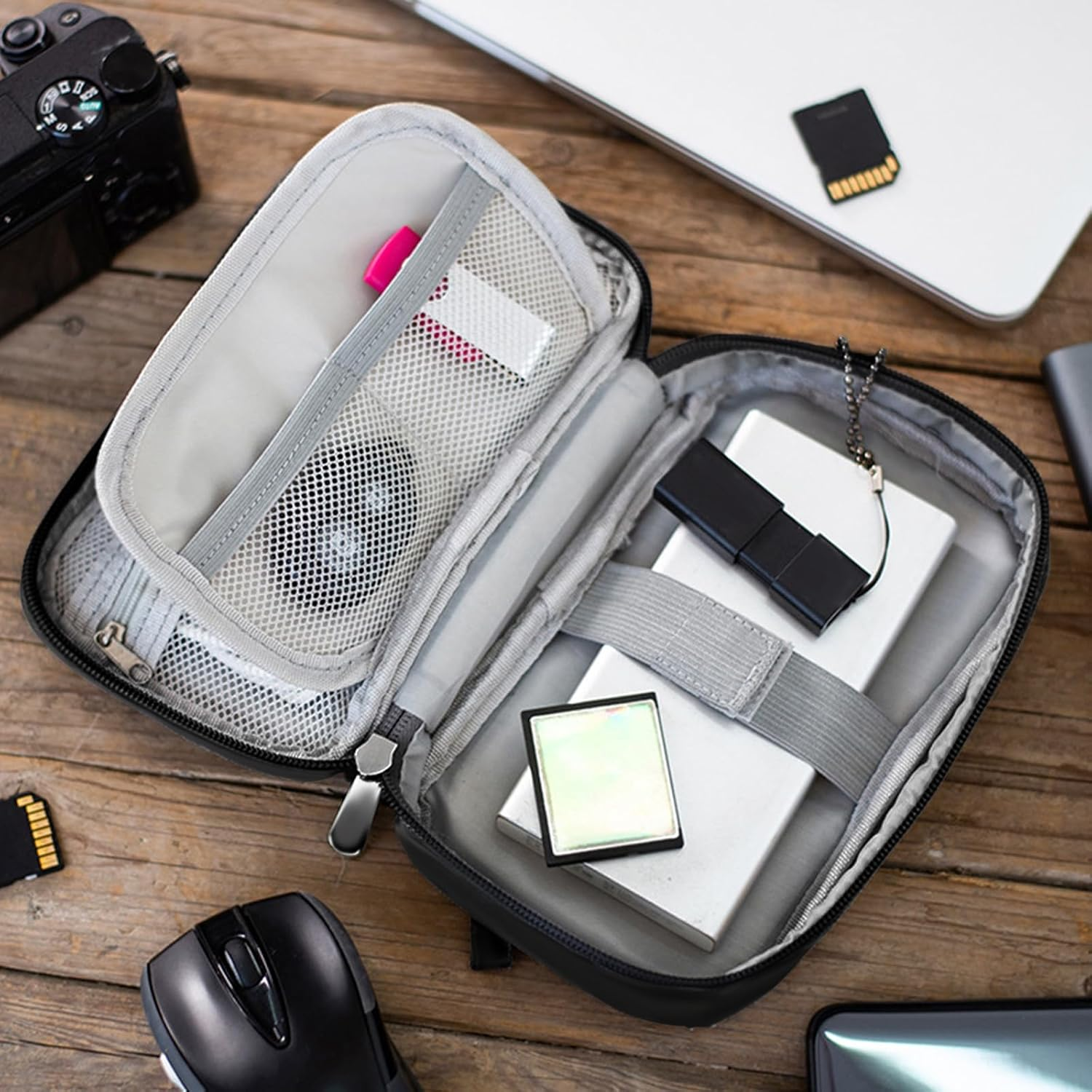 Rdjeokf Travel Cable Organizer Bag, Cable Tidy Storage Box Pouch, Travel Gadget Cables Electronics Organiser Accessories Bag, Portable Tech Gear Bag, for Cable, Cord,Charger image number 2