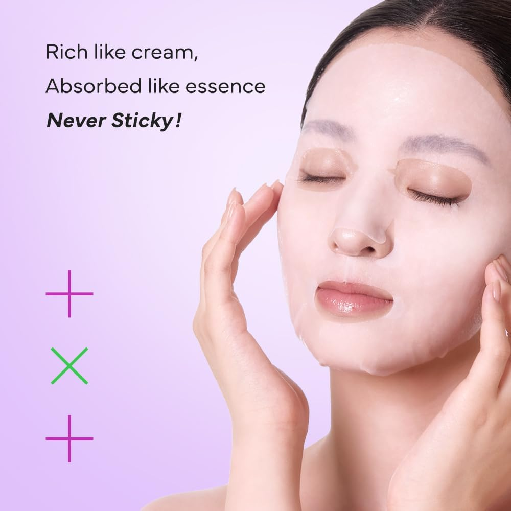 SAM'U Born Panthenol Fulling Mask &ndash; Korean Facial Sheet Mask with Plant-Based Collagen & Squalane for Nourishing Care &ndash; Hydration & Nutrition Face Mask, Korean Glass Skin Care Face Mask (5 Sheets) image number 6