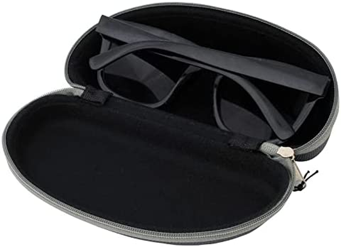 3PCE Jumbo Sunglasses Case Portable Travel Zipper Eyeglasses Frame Glasses Cases image number 5