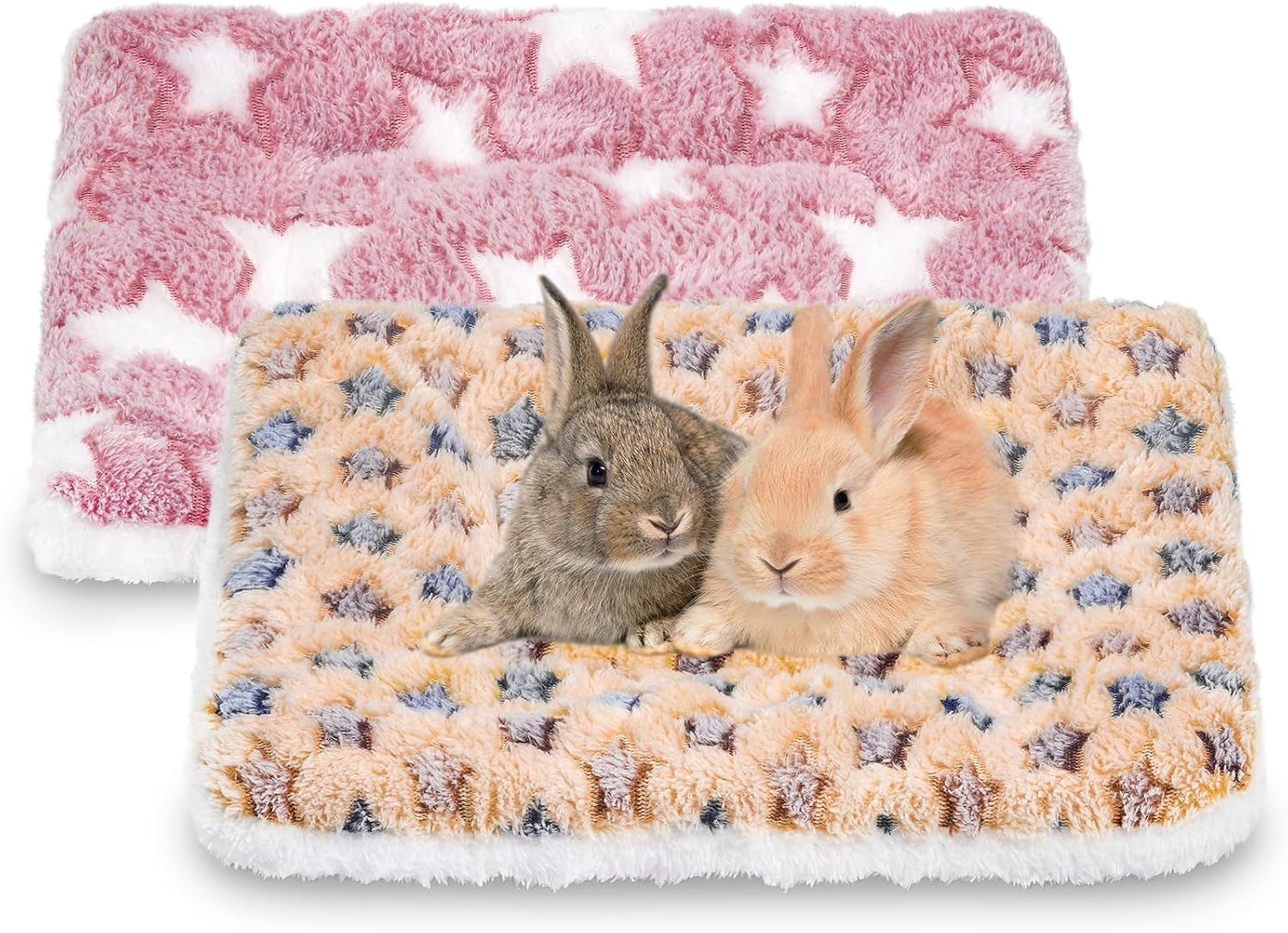 Yedsintu 2 Pcs Guinea Pig Bed Soft Rabbit Bedding Cage Liner Bunny Mats Pee Pads Small Animal Bed Pad Guinea Pig Pillow Pet Bed Mat for Chinchilla Hedgehog Ferret image number 6