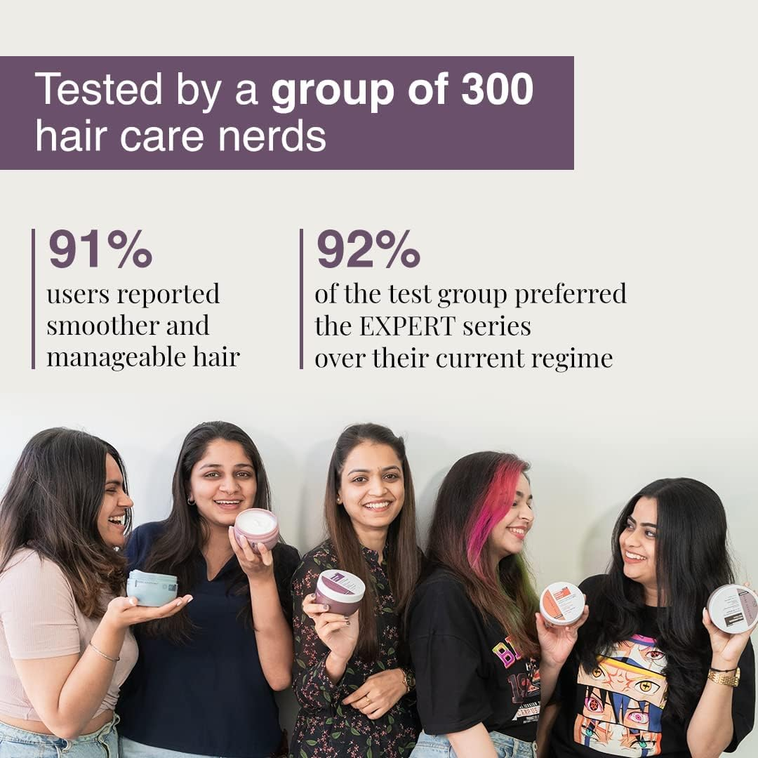 Bare Anatomy anti Frizz Hair Mask | Frizz Control Upto 24 Hours | Powered by Hyaluronic Acid & Fatty Acids | for Deep Conditioned & Frizz Free Hair | Sulphate & Paraben Free | Women & Men | 250G image number 4