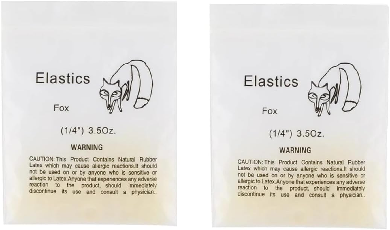 Orthodontic Elastic Rubber Bands, 200PCS 1/4" Orthodontic Rubber Band for Crooked Teeth, Tooth Gaps, Hairbands, Braids (Fox, 3.5 Oz)