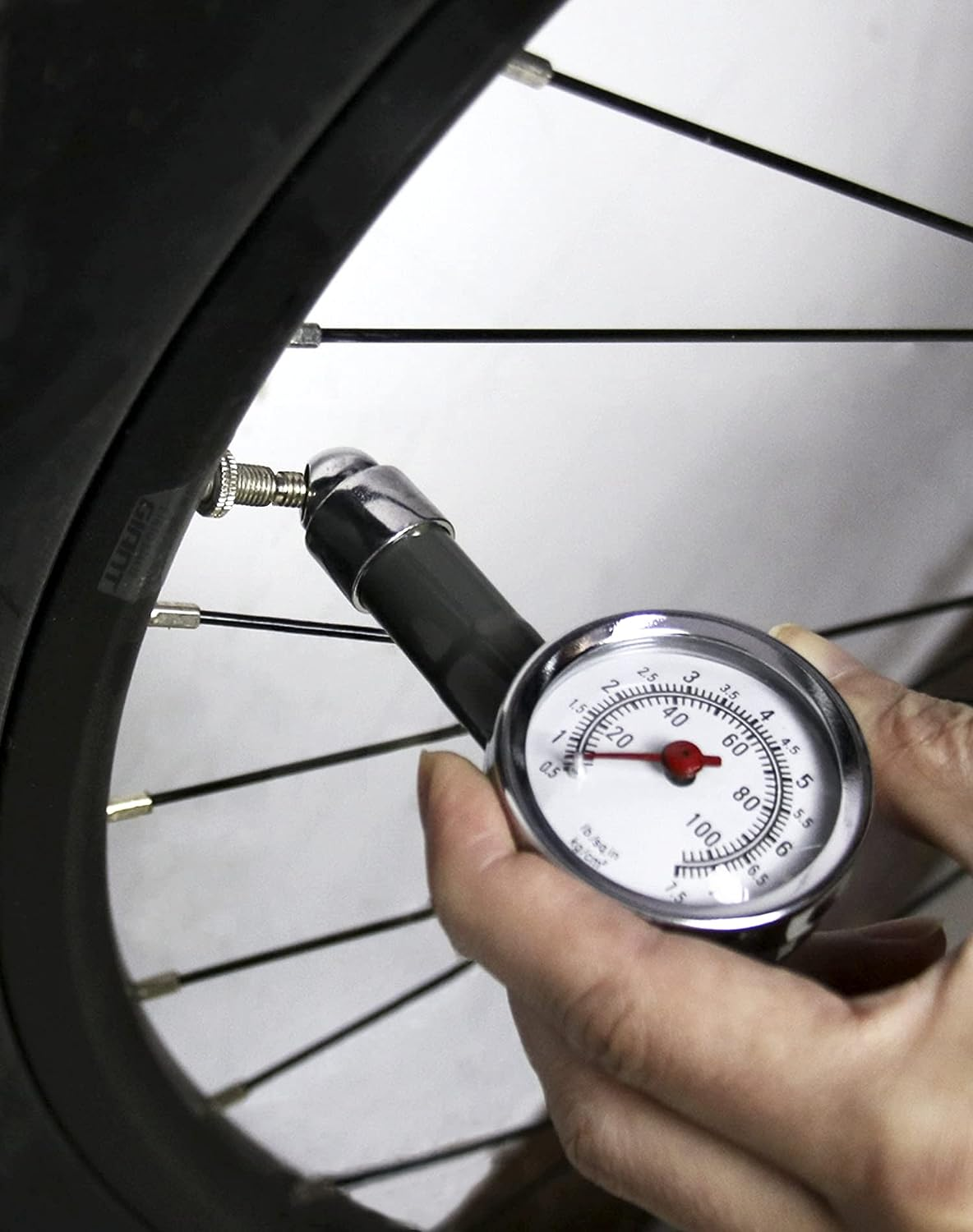 QWORK&reg; Type Pressure Gauge, Air Pressure Tester, 0-100Psi, for Car, Bike and Motorcycle image number 4