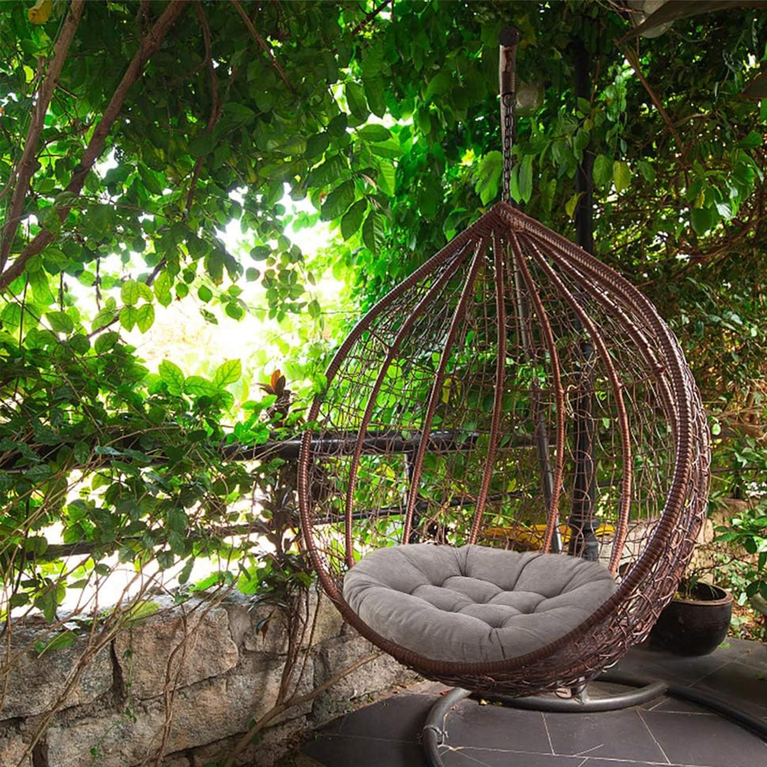 Floor Pillow Cushions, Solid round Seat Cushion, Patio Chair Cushion,Throw Cushion for Indoor/Outdoor Furniture Sitting Living Room Garden (Grey,22X22Inch) image number 5