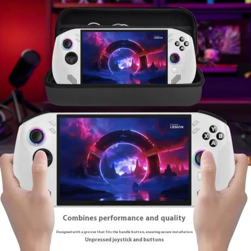 Coyktonty Hard Carrying Case for Lenovo Legion Go S,Protector for Lenovo Legion Go S Gaming Handheld, Black/Double Pocket/Large Capacity image number 4