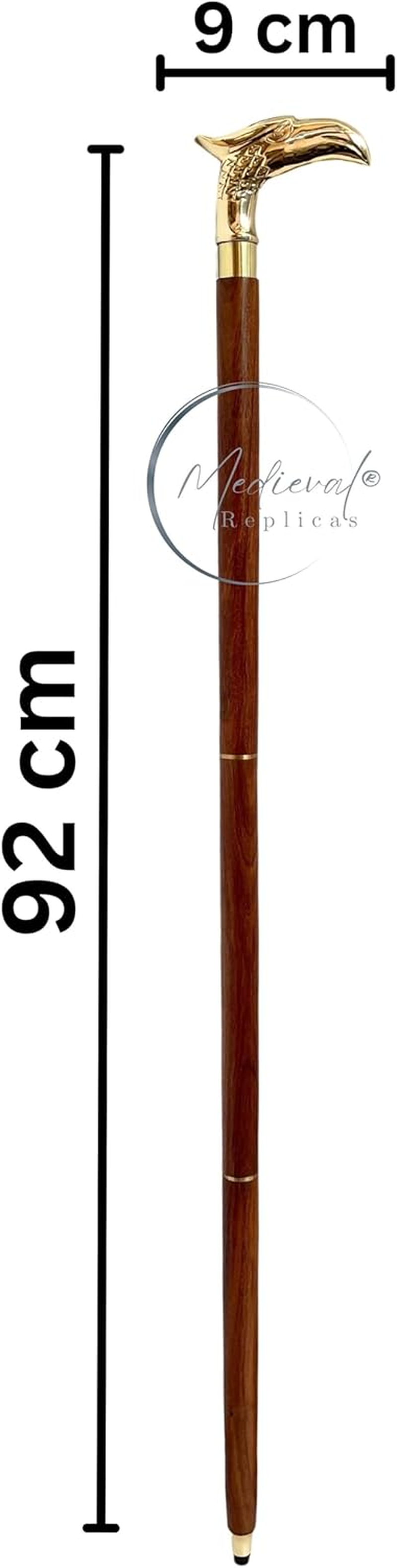 Today Sale on Eagle Walking Stick - Decorative Cane Walking Stick for Men and Women - Wooden Canes and Walking Sticks with Metal Brass Handle - Symbol of Power and Strength image number 5