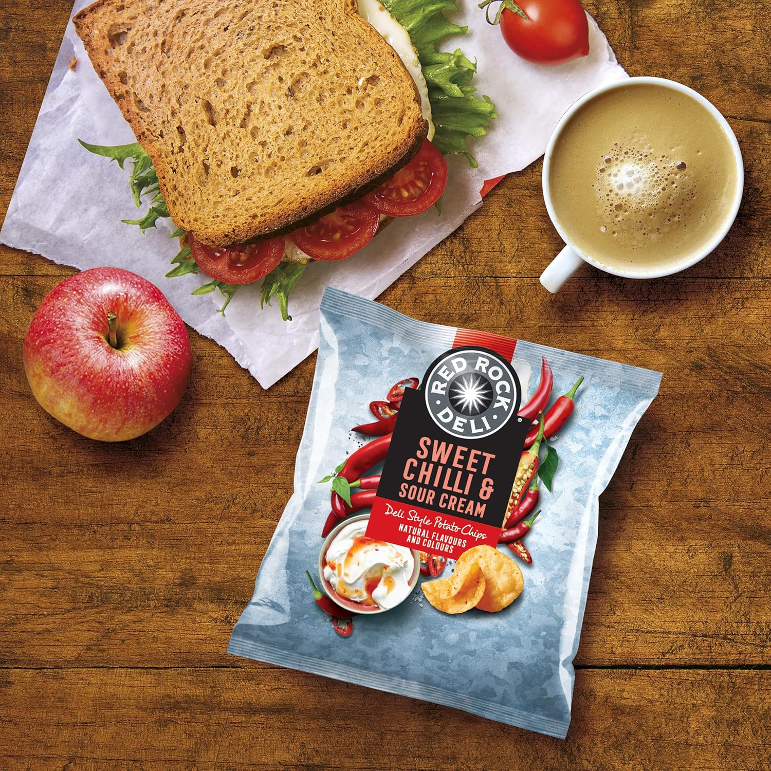 Red Rock Deli Potato Chips Lunchbox Multipack Sweet Chili & Sour Cream 5 Pack image number 3