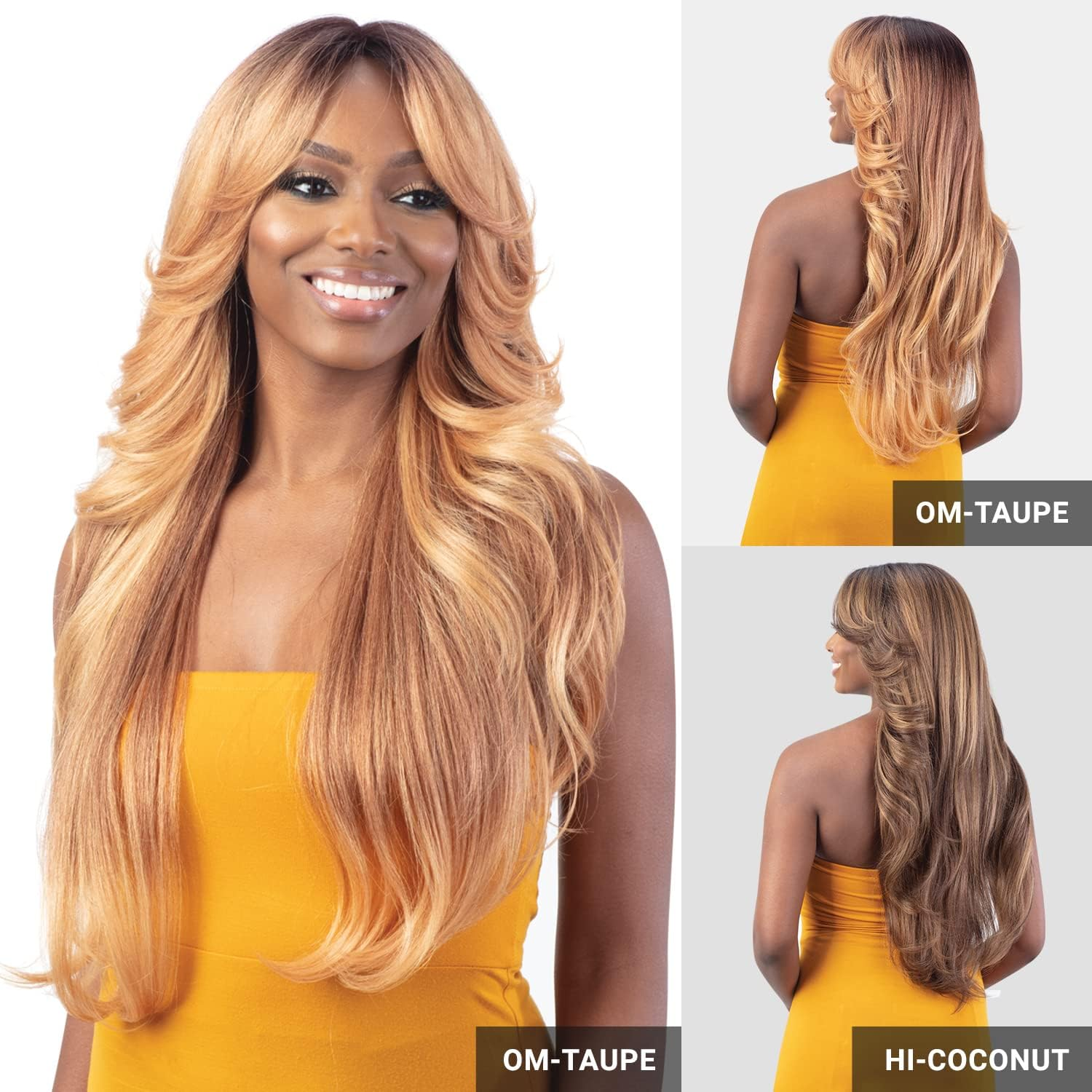 Free Tress - Freetress Bombshell High Definition Lace Front Wig with Fringe Front Wig (1B) image number 1