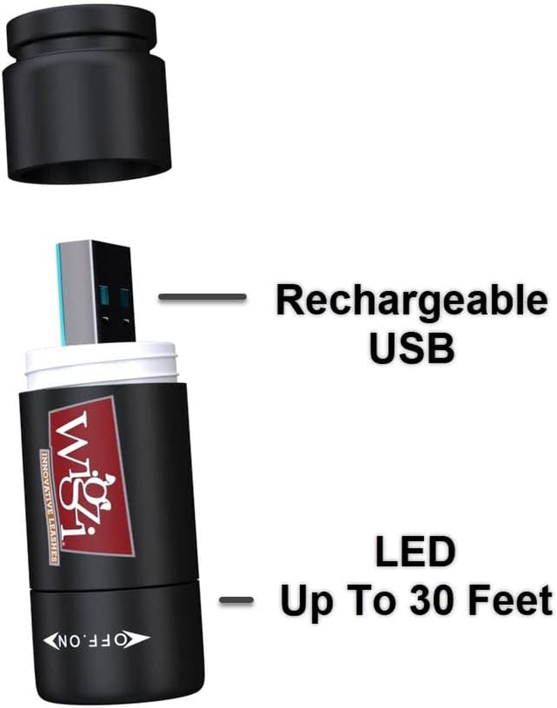 WIGZI Dual Doggie (2 DOG) Retractable Leash with Light (L.E.D), No Tangle 360 Technology, Independent Braking Each Dog up to 50Lbs Each Dog with 10 Ft Reflective Leads for Safety, Black & Gray Buttons image number 6