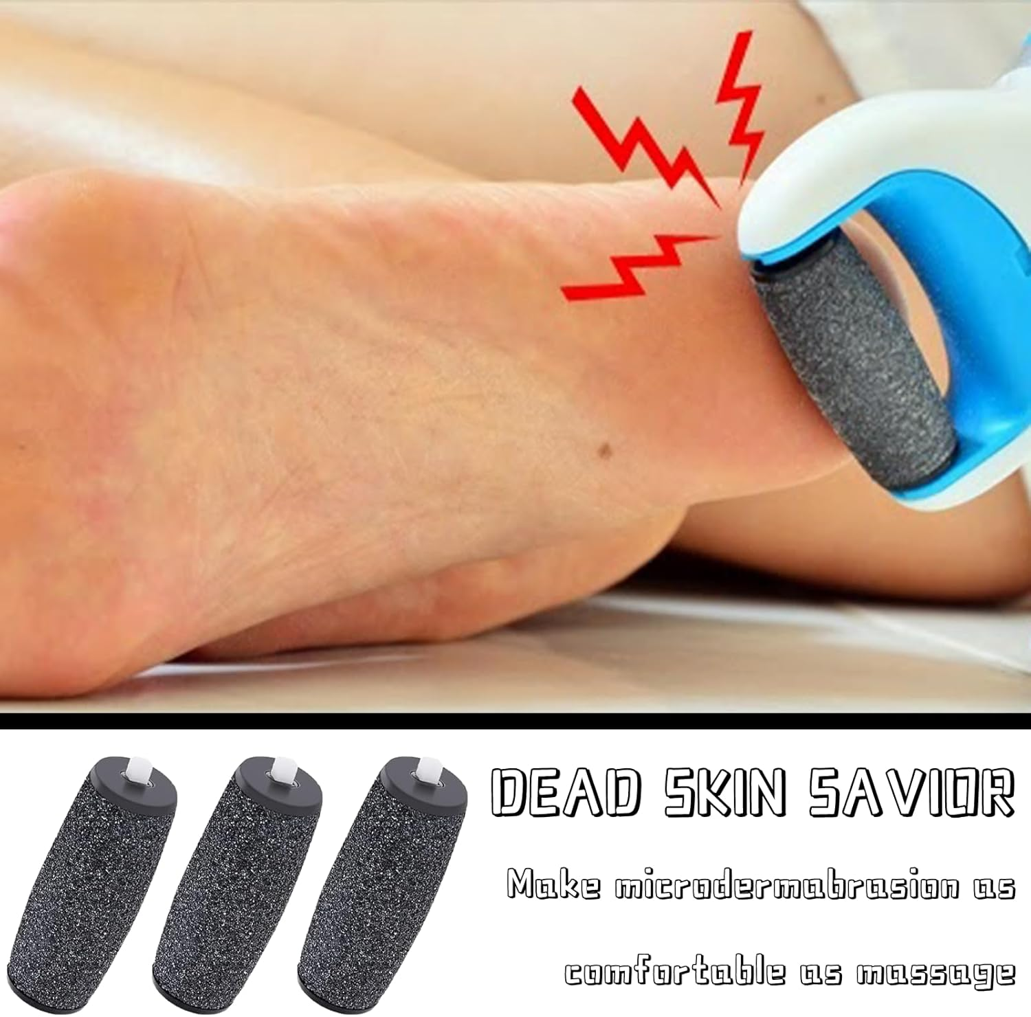 Scholl Callus Remover Replacement Rollers, Electric Foot File, Extra Coarse Scholl Replacement Rollers, Compatible with Velvet Smooth Foot Care Kit, Removes Calluses Pack of 12