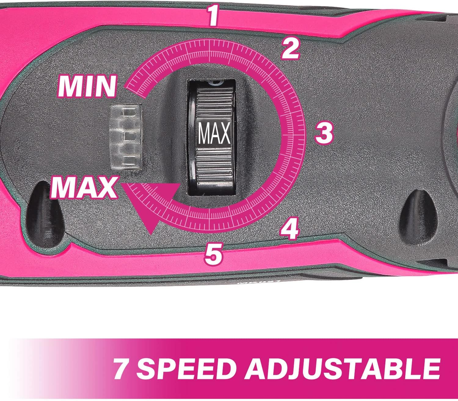 Monika 12V Cordless Rotary Tool Pink Variable Speed Electric Engraver Grinder Multi Accessories Speed 5000-25000Rpm Electric Drill Set for Cutting Sanding Engraving Polishing W/Charger image number 5