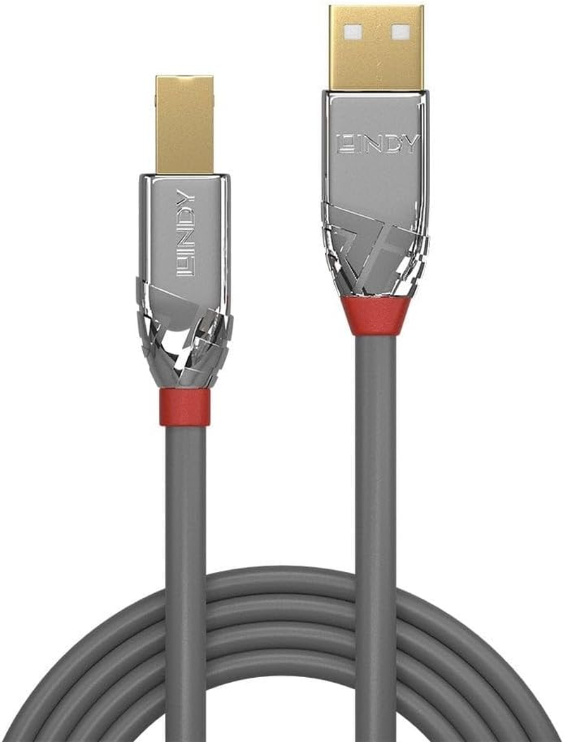 Lindy USB 2.0 Type a to B Cable, Cromo Line, 0.5M Length image number 1