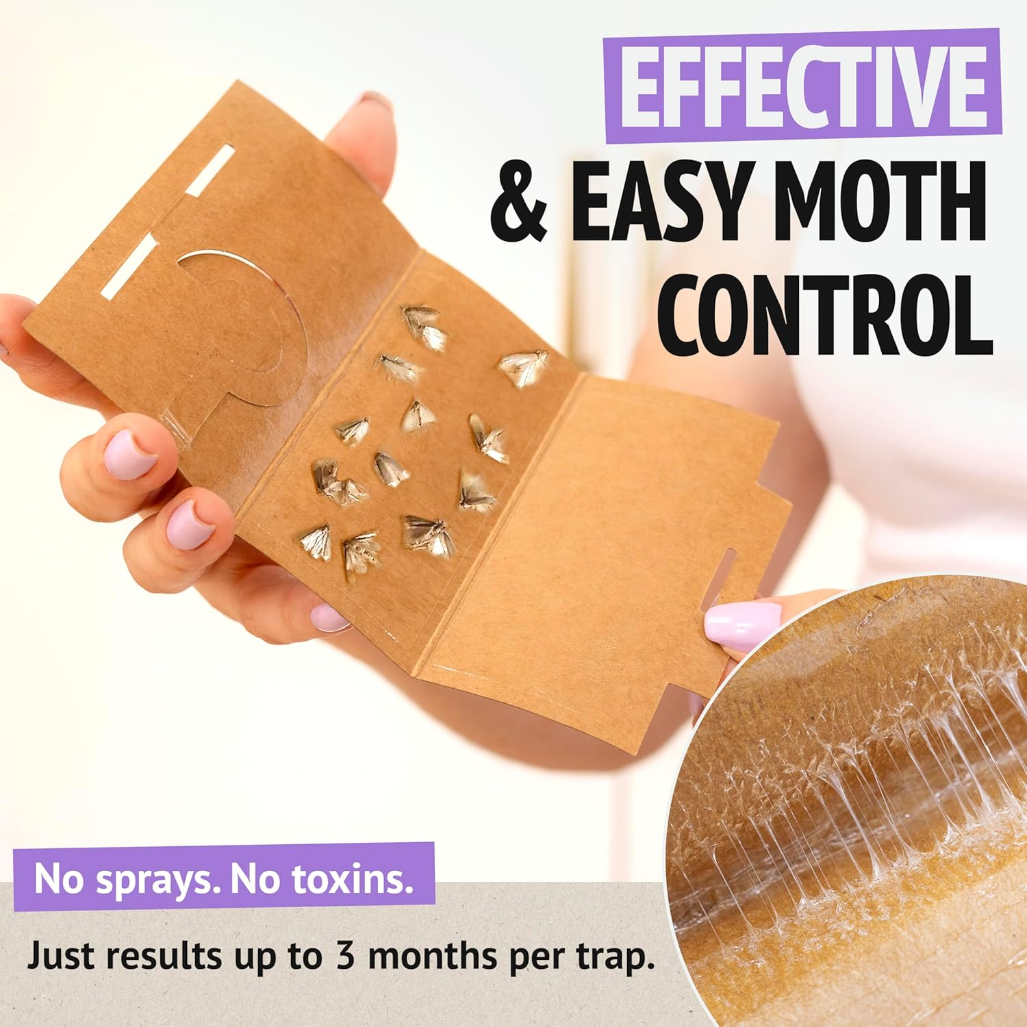 Super Ninja Clothes Moth Traps - 2 Pack, Non-Toxic Moth Repellent for Wardrobe, Highly Effective Pheromone-Infused Attractant, Ideal for Protecting Clothes, Carpets & Drawers, Last up to 3 Months image number 1