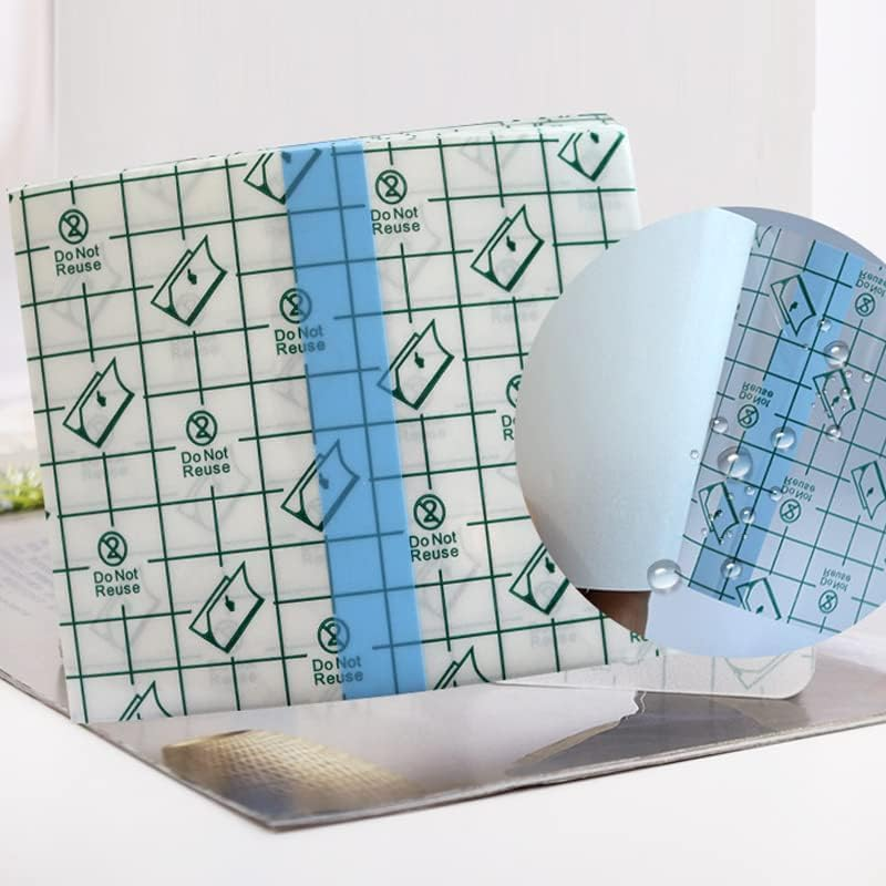 100Pcs Transparent Stretch Adhesive Bandage, Betterjonny 5 Sizes Waterproof Clear Adhesive Bandages Disposable Tattoo Bandage Stretch Bandage Tape for Swimming and Shower image number 6