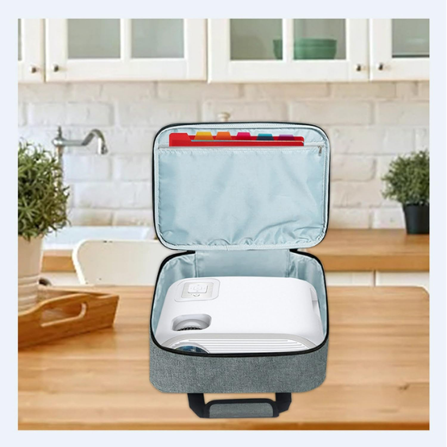 Projector Bag for Projector, Projector Travel Bag, Portable Projector Bag, Projector Carry Bag, Projector Bag with Shoulder Strap, Compatible with Most Large Projectors image number 2
