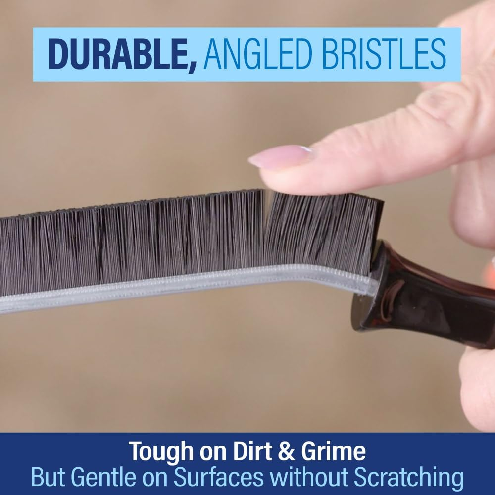 Starlyf Crevice Brush, Multi-Functional Cleaning Brush for Windows, Sinks, Grout, Stovetops, Washing Machines, Angled Bristles, Clean Dust, Dirt and Grim from Corners, Tight Spaces, 2 Pack image number 4