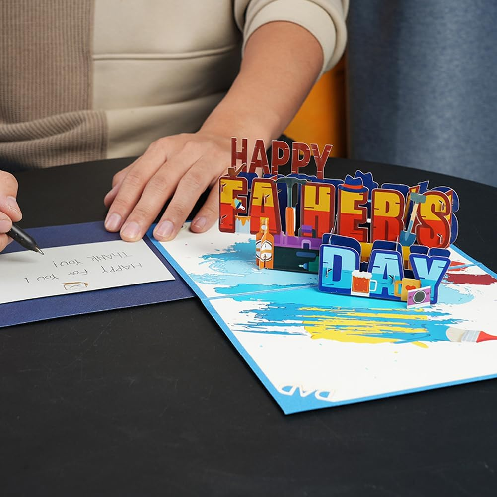 Pop up Fathers Day Card,Kiwinvou Father'S Day Card for Men, Dad, Husband, Grandpa, Him, Best Father Gifts Ideas (Happy Father'S Day) image number 2
