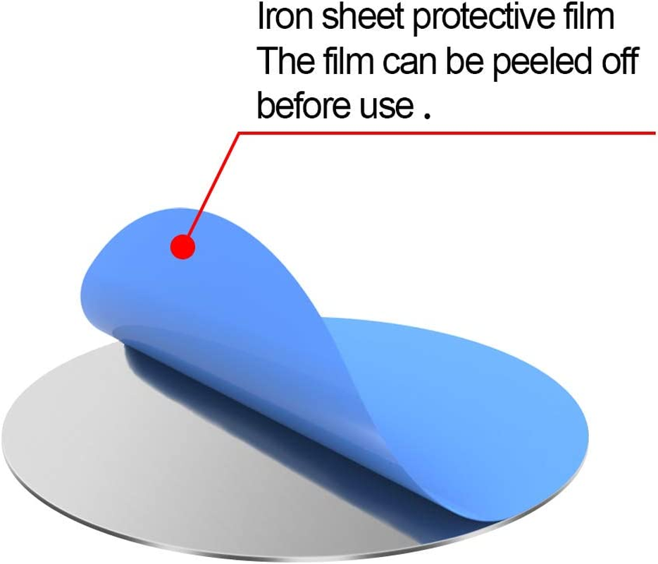 [8 Pack] TIQUS Magnetic Car Mount Holder Metal Plate, 40Mm round Universal Replacement Mount Metal Plate Kit with Adhesive for Magnetic Car Mount Cell Phone Holder Silver image number 3