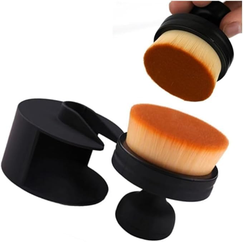 CAASFOOY Tire Dressing Brush, Tire Shine Brush, Reusable Tire Applicator Brush High Density Soft Hair Tire Shine Applicator Brush Portable Car Brush with Holder for Cleaning Tires, Dashboard