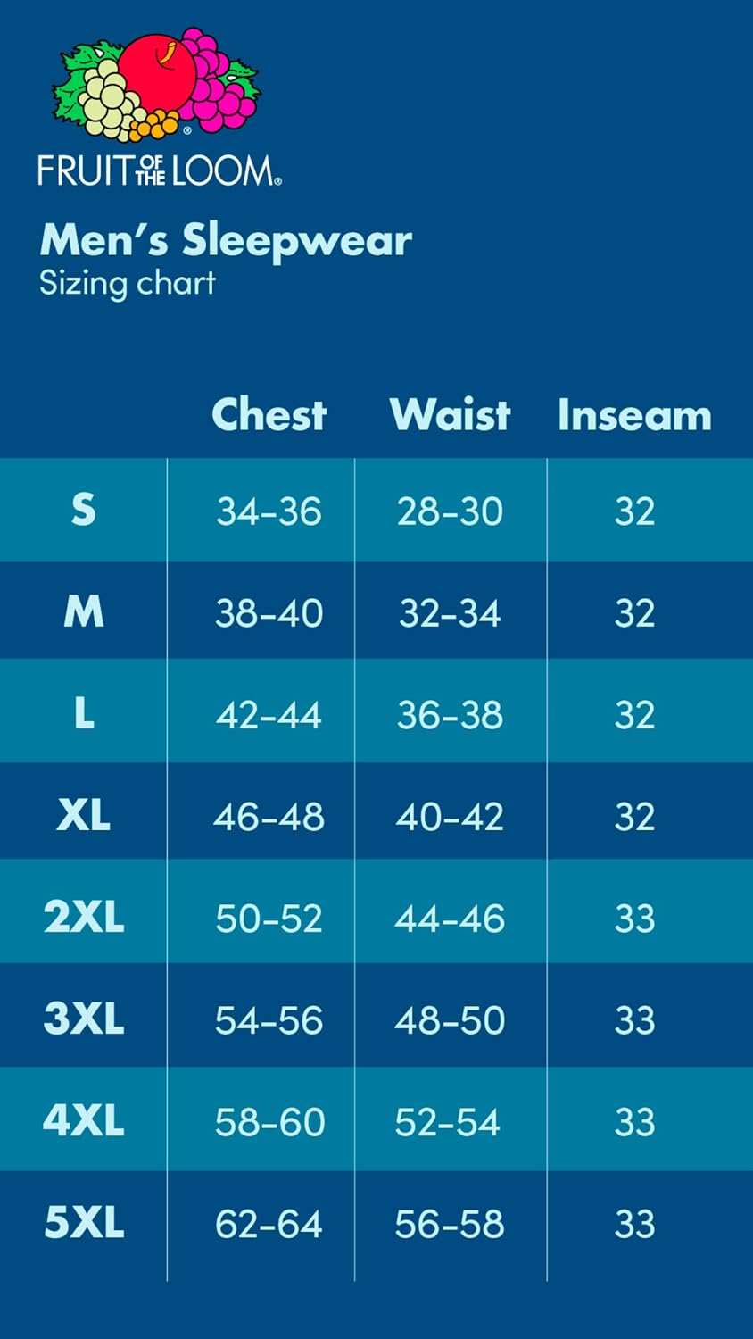 Fruit of the Loom Men'S Jersey Knit Top and Flannel Pant Pajama Sleep Set image number 6
