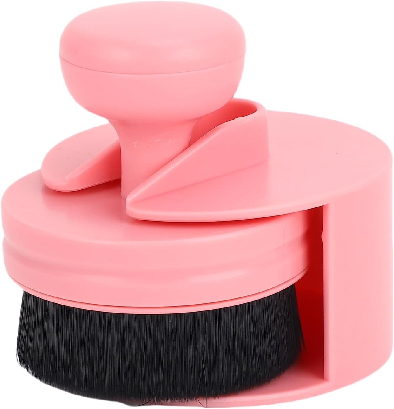 YUYTE Nail Dust Brush Professional Nail Art Dust Cleaning Fluffy Soft round Handle Flat Head with Soft Synthetic Fibres for Manicure Salon Home Use (Pink) image number 1