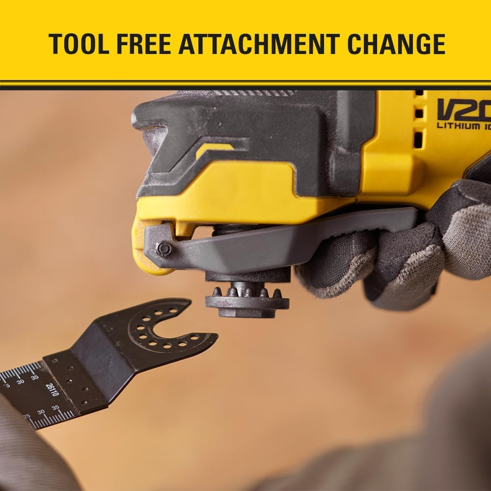 STANLEY FATMAX V20 | 18V Brushless Multi Tool - up to 19,000 OPM, LED Worklight, Ideal For: Plunge Cuts, Trimming Materials, Detail Sanding, Removing Grout, Scraping Paint or Adhesives, Bare Unit