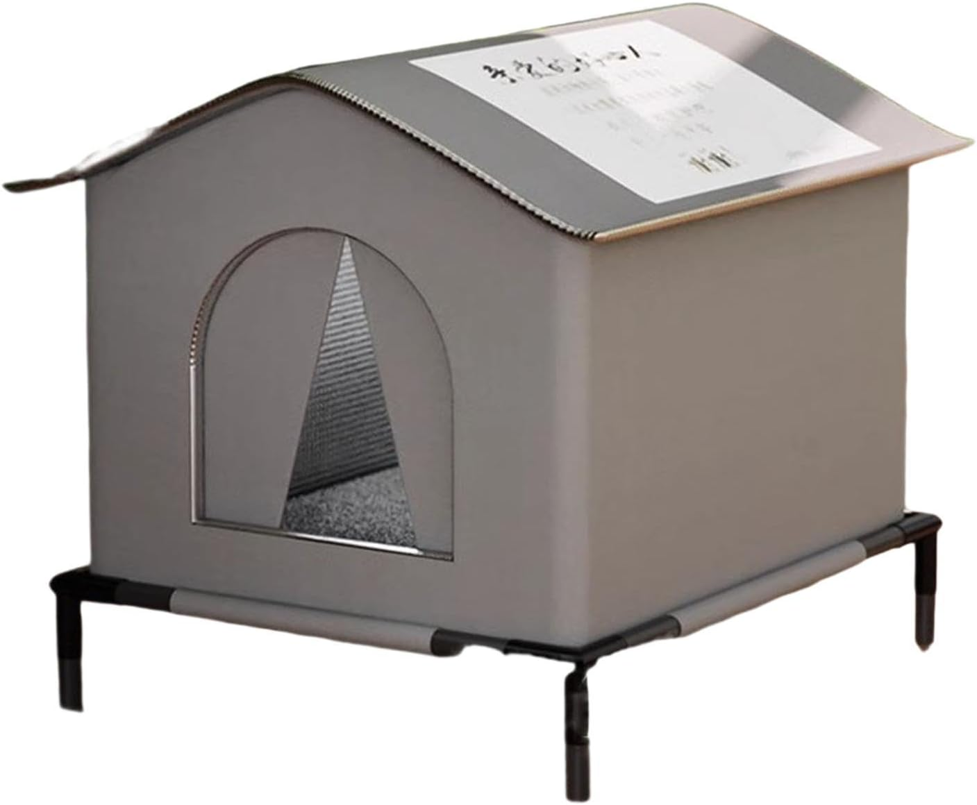 Whtkoph Cat House for Outdoor Cats Elevated Pet Supplies Waterproof Dog Bed Pet House, L image number 5