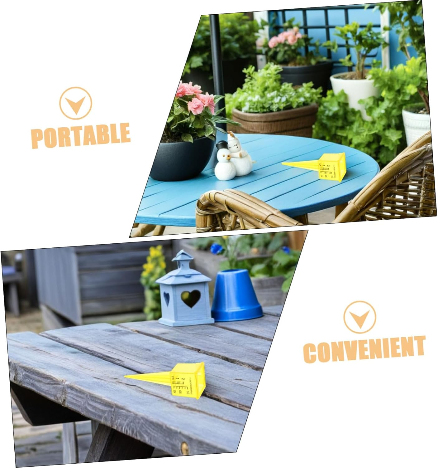 20Pcs Lawn Rain Gauge Sprinkler Rainwater Measuring Tube for Garden Patio with Dual Scale Portable Water Level Monitor image number 3