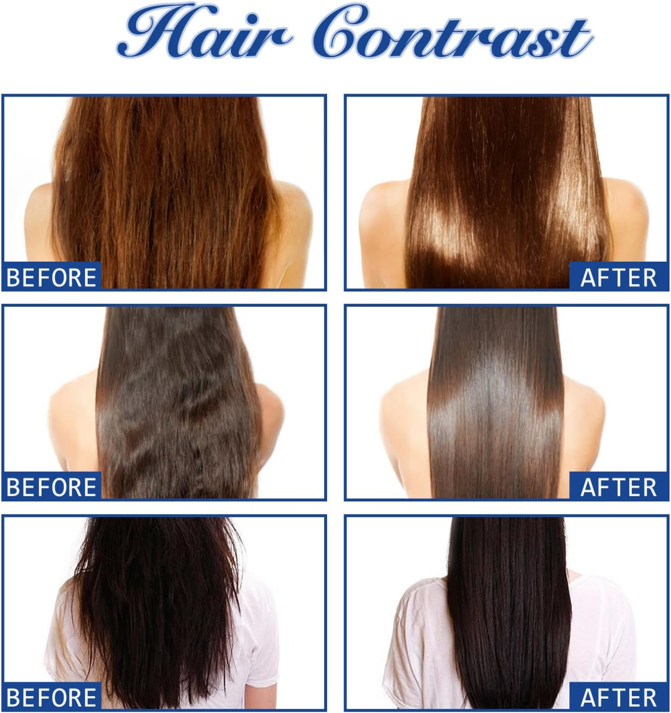 Protein Correction Hair Straightening Cream, Silk & Gloss Protein Hair Cream, Keratin & Amino Acid Nourishing Smoothing Solution for Frizzy Dry Curly Hair, Formaldehyde-Free Salon Care (4Pcs) - 4Pcs image number 4