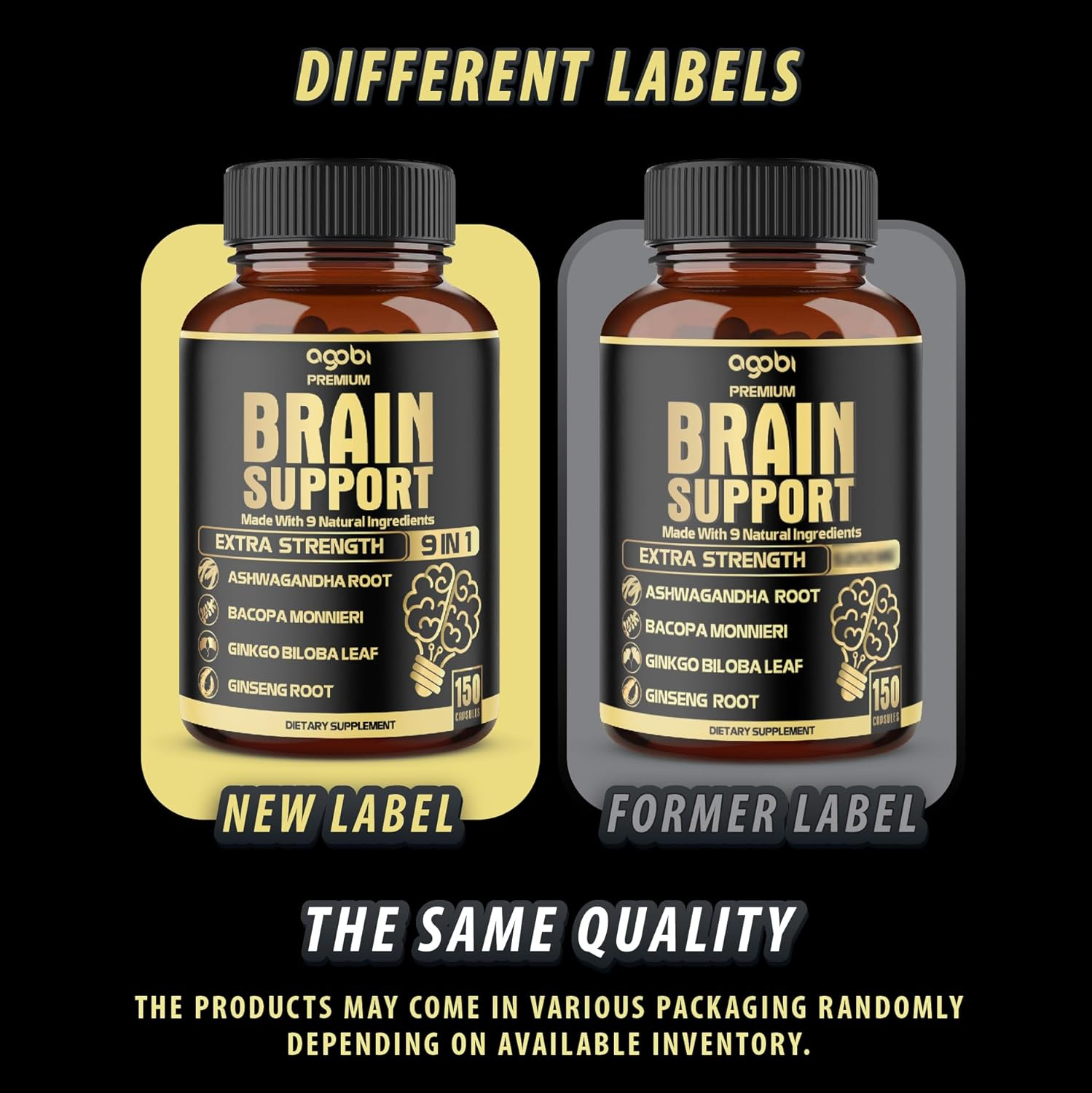 9In1 Brain Support Supplement 5750 Mg - Blended with Ashwagandha, Panax Ginseng, Gotu Kola, Ginkgo Biloba, Black Pepper & More - Accuracy, Focus, Memory & Energy Booster - 150 Capsules for 5 Months image number 5