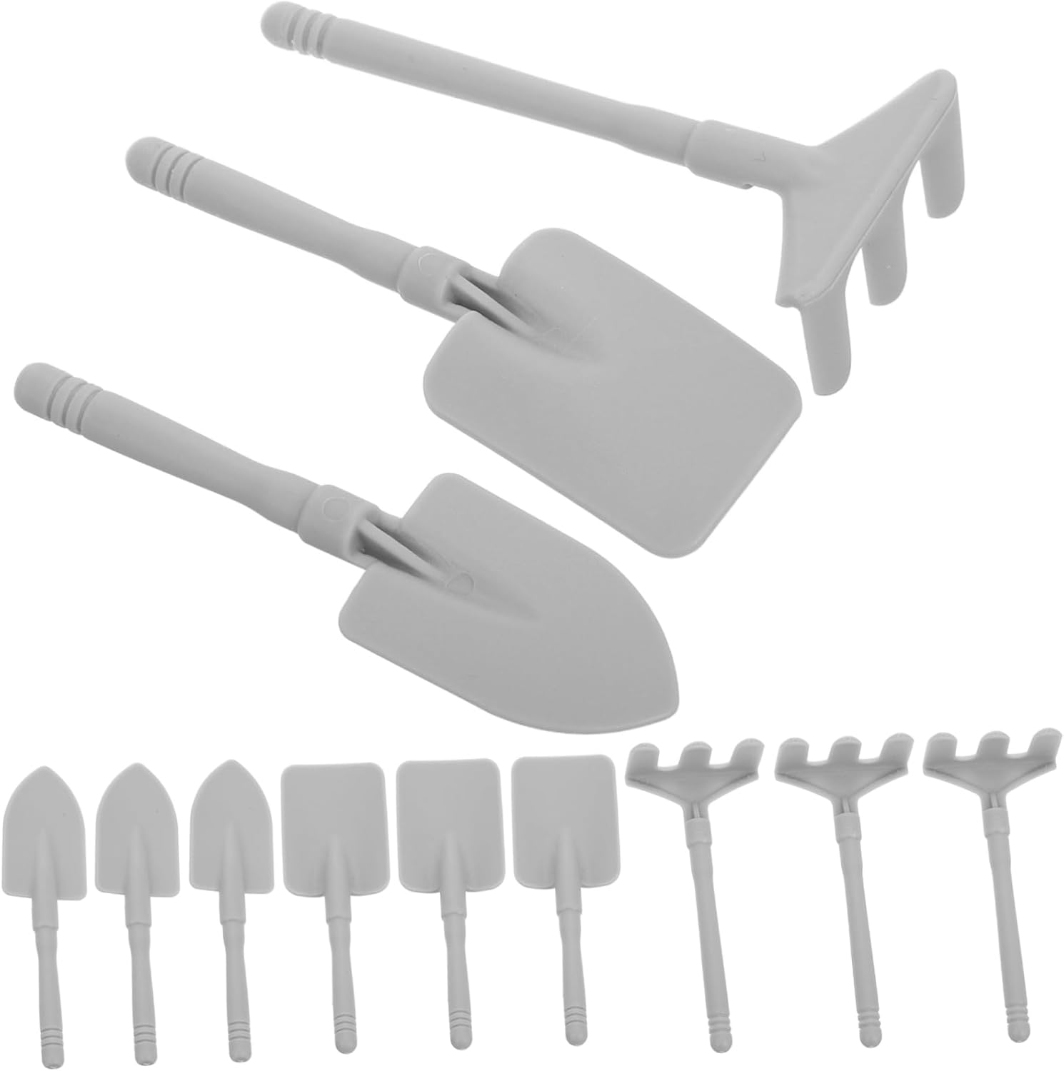 KICHOUSE 10Set Boys and Girls Garden Toys Set Thatch Rake Beach Shovel Small Bucket for Gardening Play image number 6