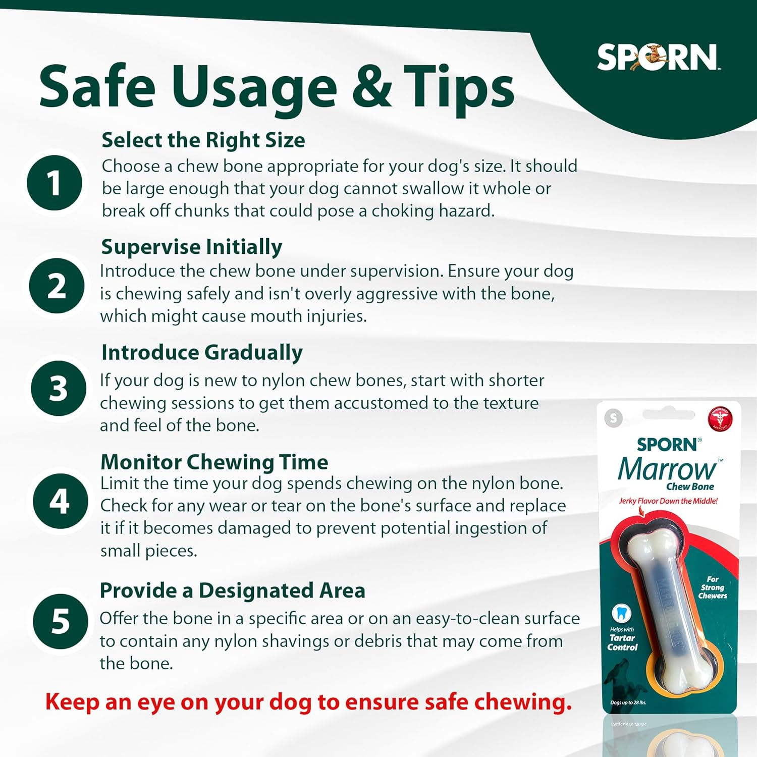 Sporn 33810 Yuppie Puppy Marrow Bone Chew Toy, Small, White image number 1