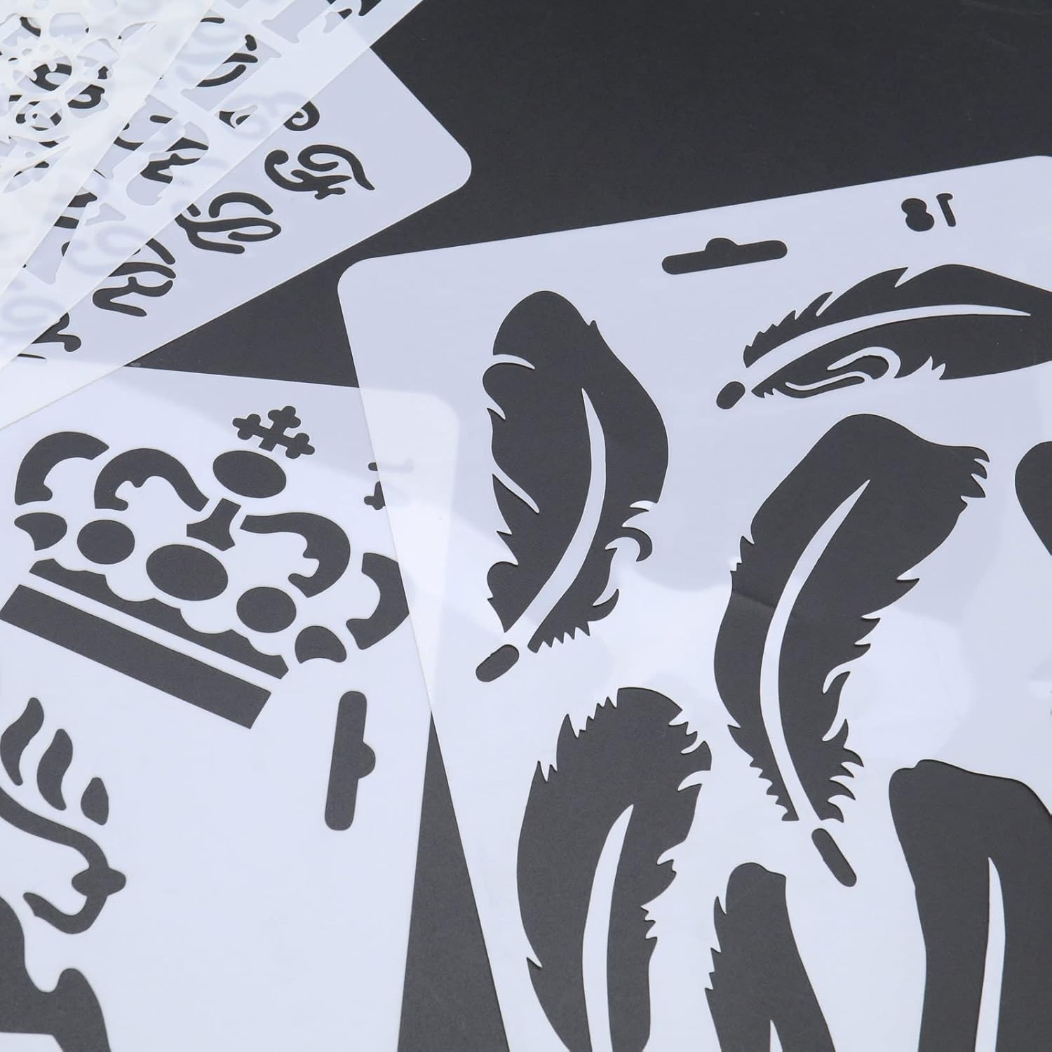 Emsea 20Pcs Flower Stencil for Painting Drawing Templates Flower Butterfly Floral Templates Reusable Painting Stencils for Drawing on Wood Canvas Floor Wall Home Decor image number 5