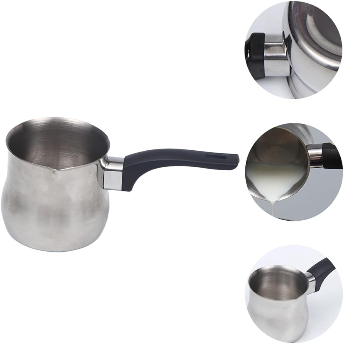 COHEALI 250Ml Stainless Steel Milk Frothing Pitcher Latte Art Cup Coffee Frothing Jug for Home Espresso and Cappuccino Accessories