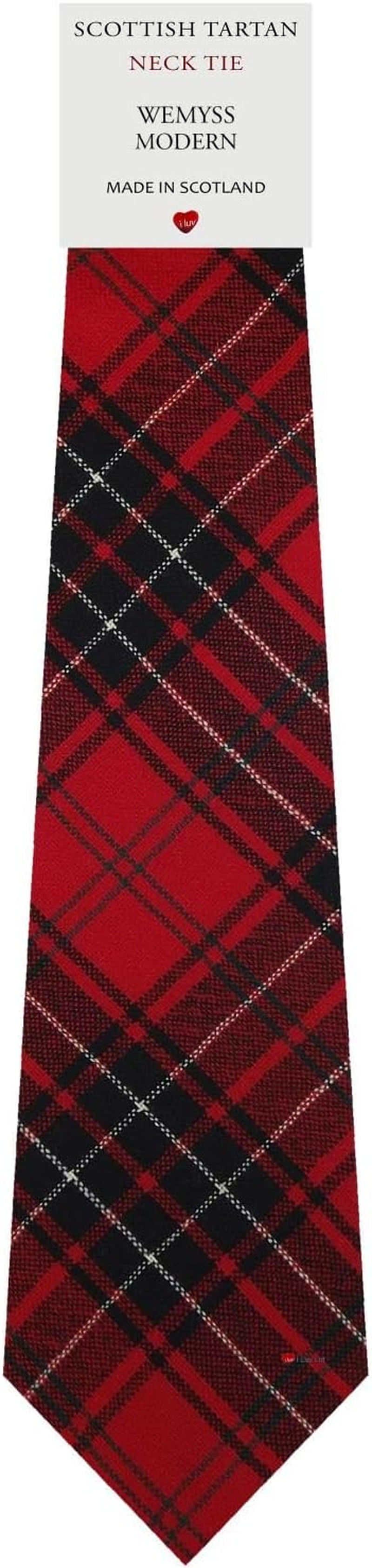 Mens All Wool Tie Woven and Made in Scotland in Wemyss Modern Tartan image number 2