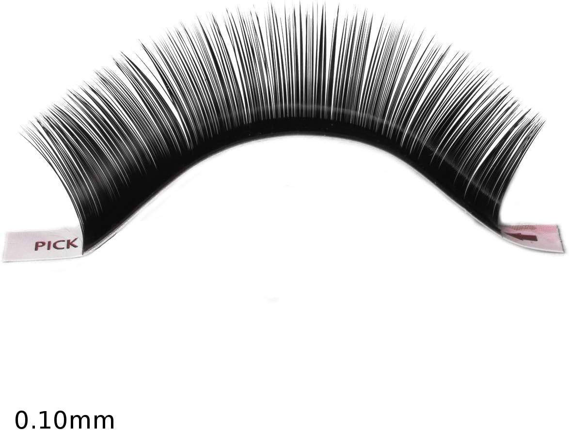 Hair2Heart 0.10 Thickness Volume B-Curl Silk Eyelash Extensions, 11 Mm Length image number 3