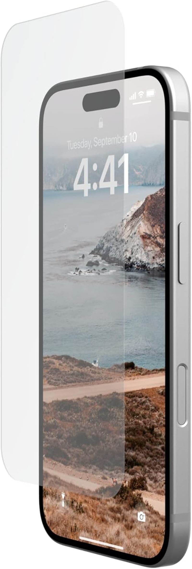 URBAN ARMOR GEAR Privacy Eco Compatible with Apple Iphone 16 / Iphone 15 Removable Screen Protector (Recycled RPET, 2-Way Privacy Protection, Includes Storage Case)